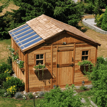 Outdoor Living Today 12 × 12 Western Red Cedar Sunshed Garden Shed