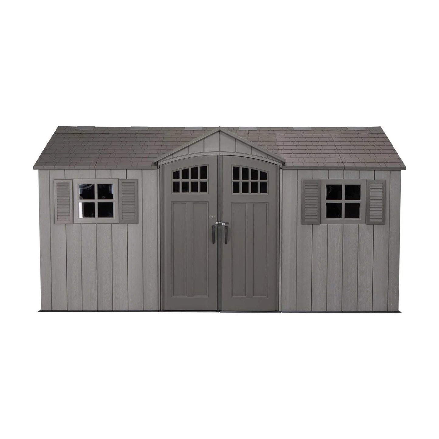 Lifetime 60318 15 ft. × 8 ft. Dual-Entry Outdoor Storage Shed