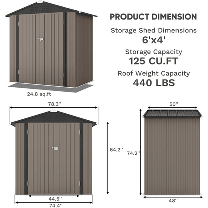 CRAFTSMAN 7 ft. × 7 ft. Resin Storage Shed with Floor
