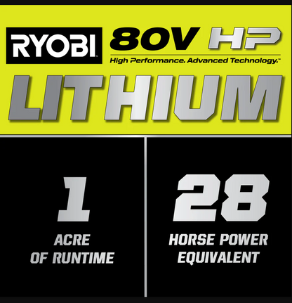 RYOBI 80V HP Brushless 30 in. Zero-Turn Mower with (2) 80V 10Ah Batteries and Charger