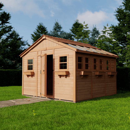 Outdoor Living Today 12 × 12 Western Red Cedar Sunshed Garden Shed