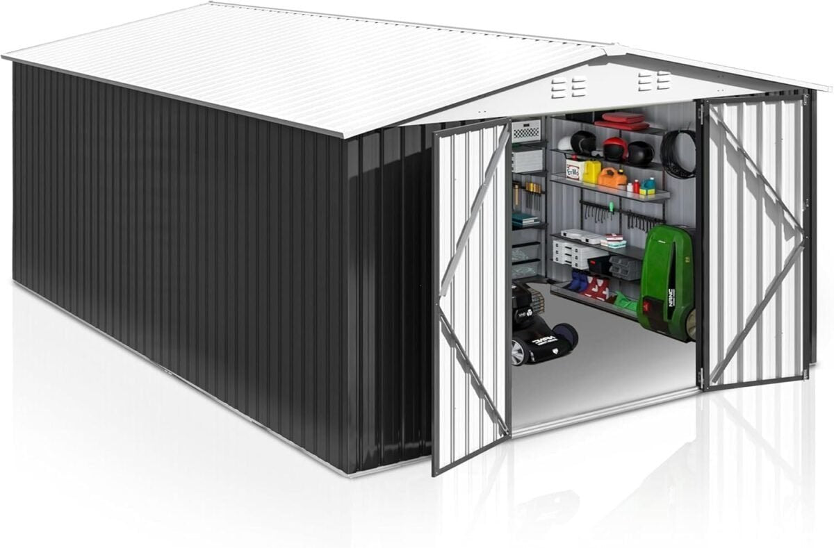 Patiowell 10 ft. × 12 ft. Metal Outdoor Storage Shed
