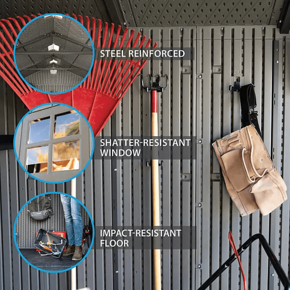 Lifetime 60370 8 ft. × 7.5 ft. Outdoor Storage Shed