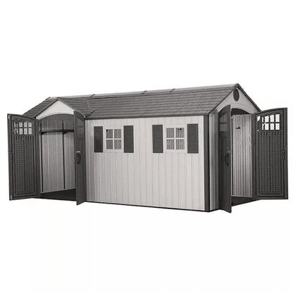 Lifetime 60213 17.5 ft. × 8 ft. Dual-Entry Outdoor Storage Shed