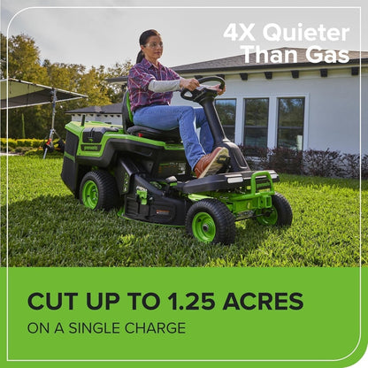 Greenworks 60V 30 in. CrossoverT Riding Lawn Tractor with 4 × 8.0Ah Batteries
