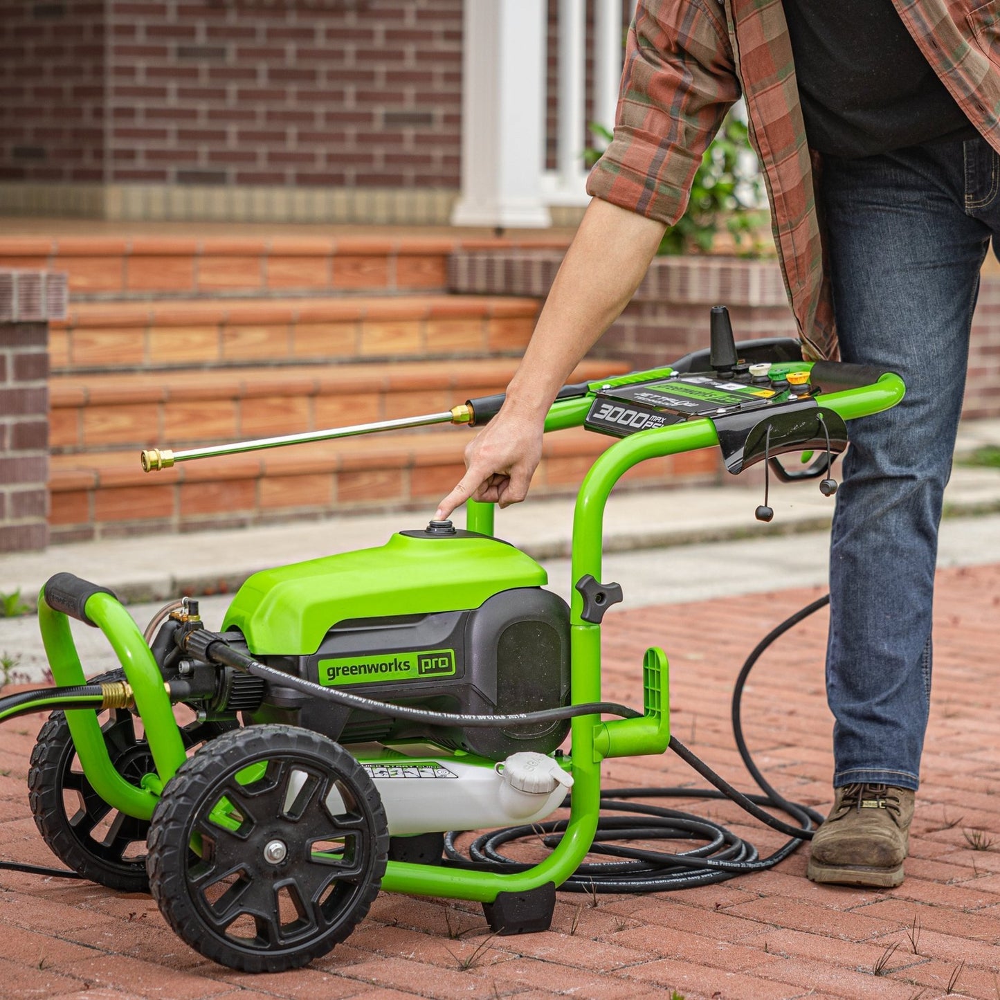 3000 PSI Pressure Washer w/ 15″ Surface Cleaner & Extension Combo Kit
