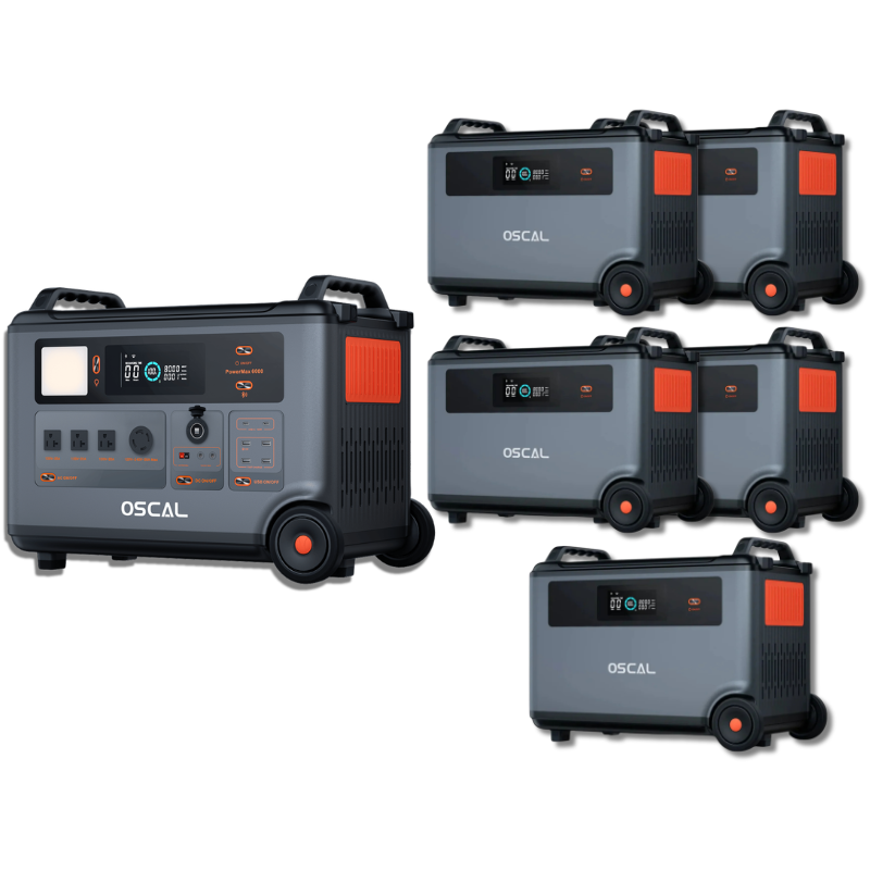 Oscal PowerMax 6000 | 6000W Portable Power Station with 120/240V Dual Voltage