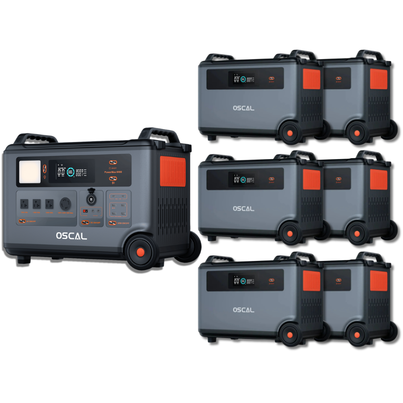 Oscal PowerMax 6000 | 6000W Portable Power Station with 120/240V Dual Voltage