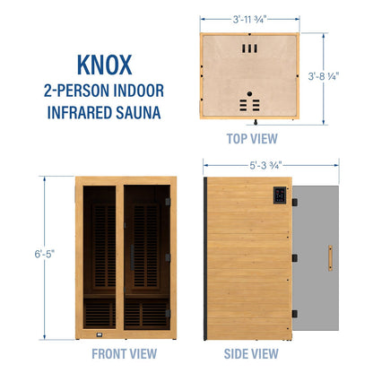 Knox Indoor Infrared Sauna – 2 Person