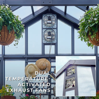 14×12 Larkspur Metal Greenhouse