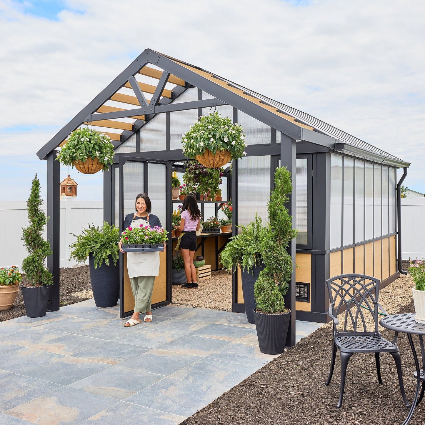 14×12 Larkspur Metal Greenhouse