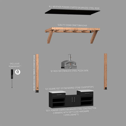 Timber Rock Outdoor Pizza Oven Cook Station