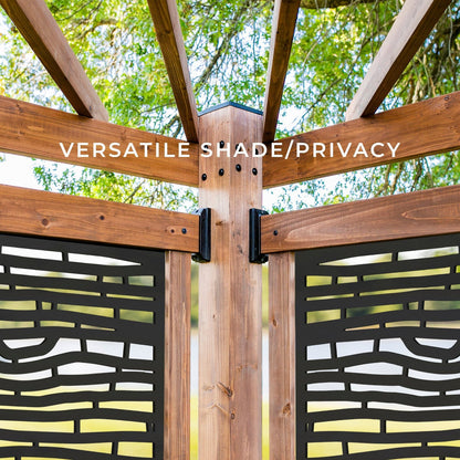 Verona Corner Pergola-Bamboo Panels