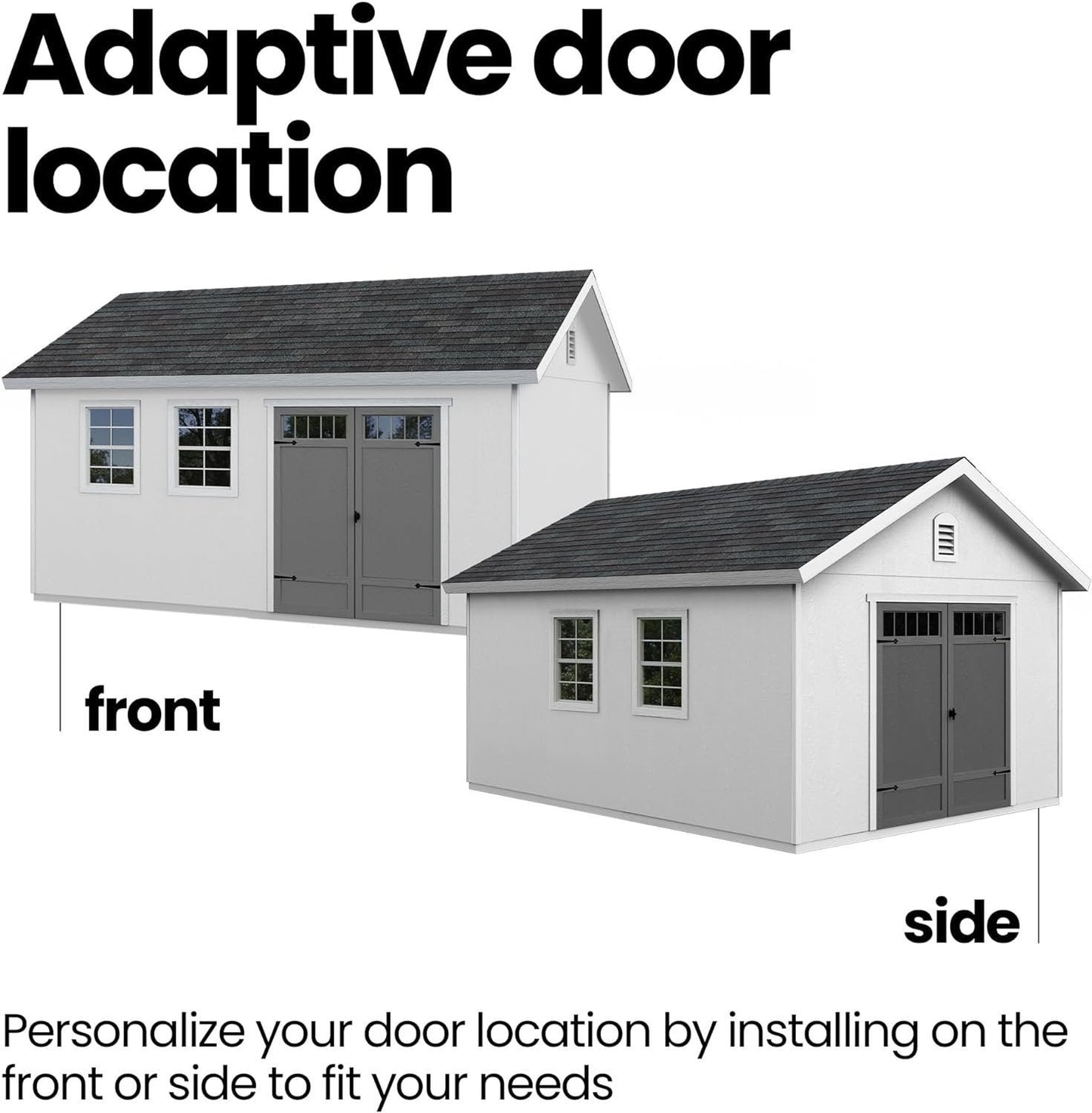 Handy Home Products Scarsdale 12 ft. × 16 ft. DIY Wood Storage Shed with Floor