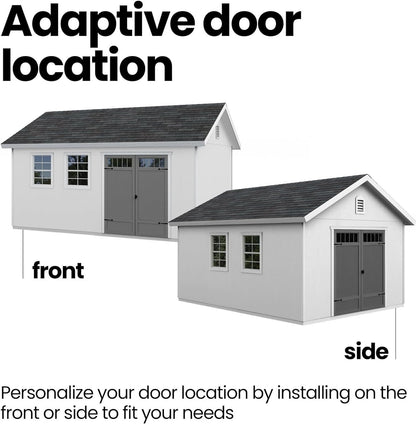 Handy Home Products Scarsdale 12 ft. × 16 ft. DIY Wood Storage Shed with Floor