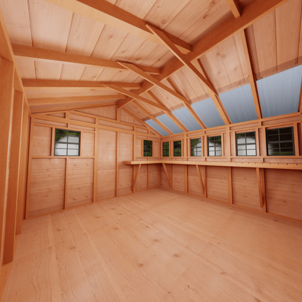 Outdoor Living Today 12 × 12 Western Red Cedar Sunshed Garden Shed