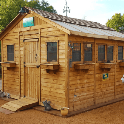 Outdoor Living Today 12 × 12 Western Red Cedar Sunshed Garden Shed
