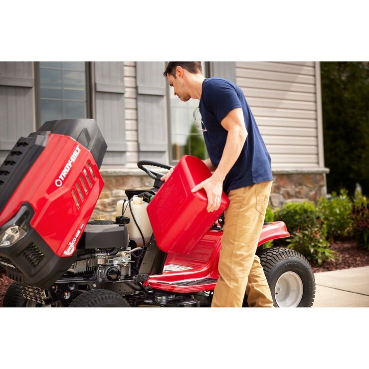 Troy-Bilt Bronco 46″ Gas Riding Lawn Mower with 547cc Engine and AutoDrive Transmission