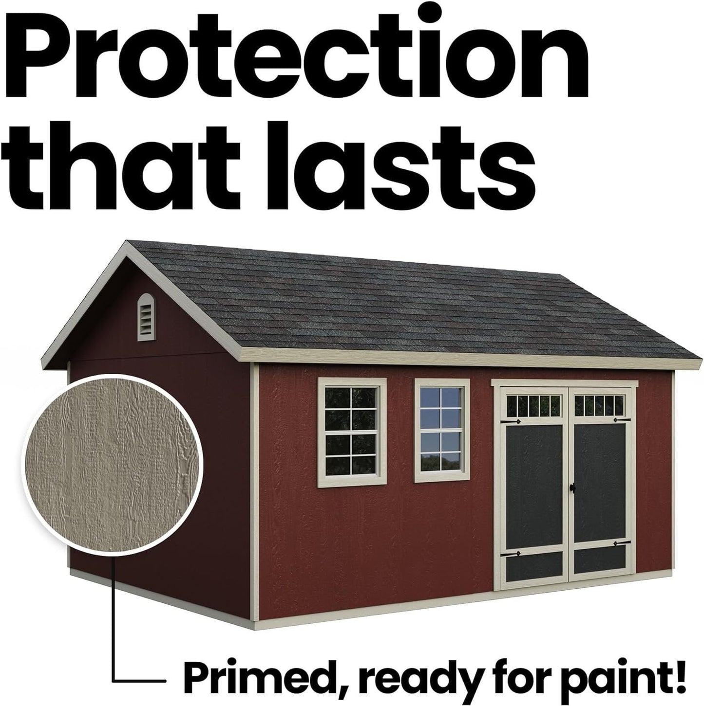 Handy Home Products Scarsdale 12 ft. × 16 ft. DIY Wood Storage Shed with Floor