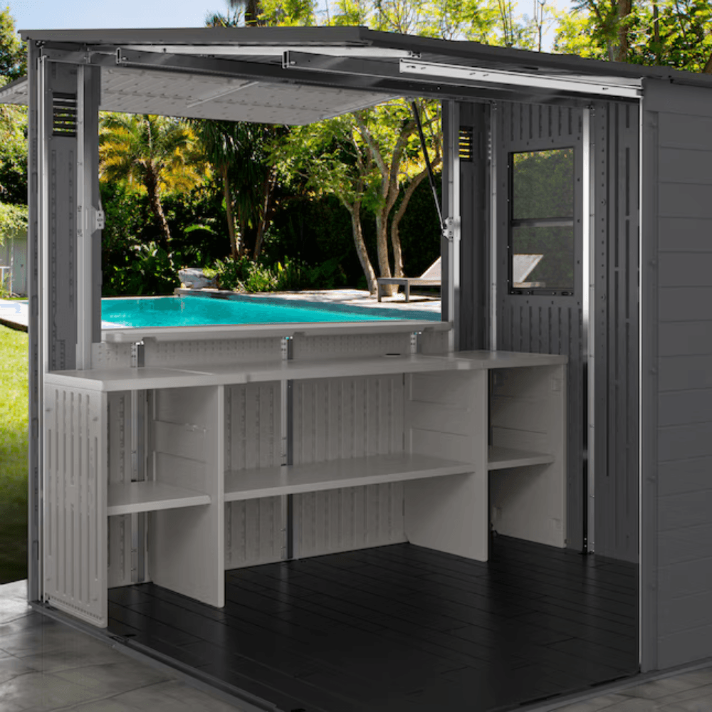 Suncast BMCB8700D 8 ft. × 7 ft. Cabana Entertainment Shed