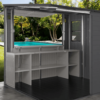 Suncast BMCB8700D 8 ft. × 7 ft. Cabana Entertainment Shed