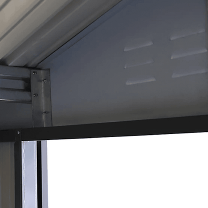 VEIKOUS 8 ft. × 12 ft. Outdoor Metal Storage Shed with Lockable Door and Vents
