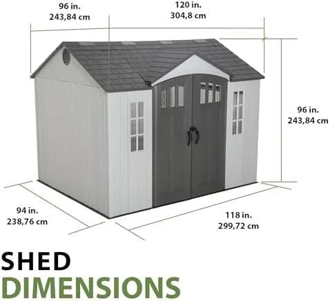 Lifetime 60243 10 ft. × 8 ft. Side-Entry Outdoor Storage Shed