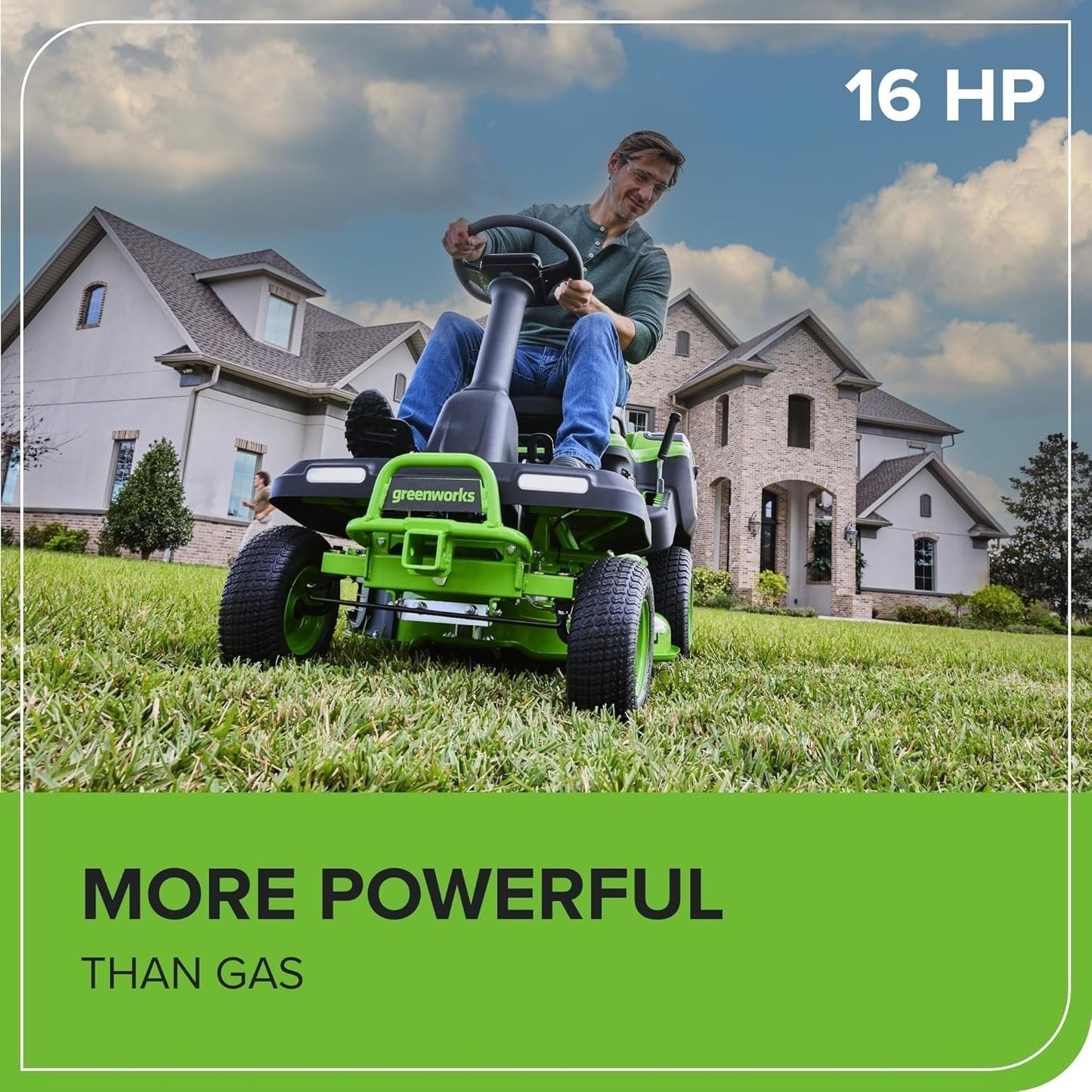 Greenworks 60V 30 in. CrossoverT Riding Lawn Tractor with 4 × 8.0Ah Batteries
