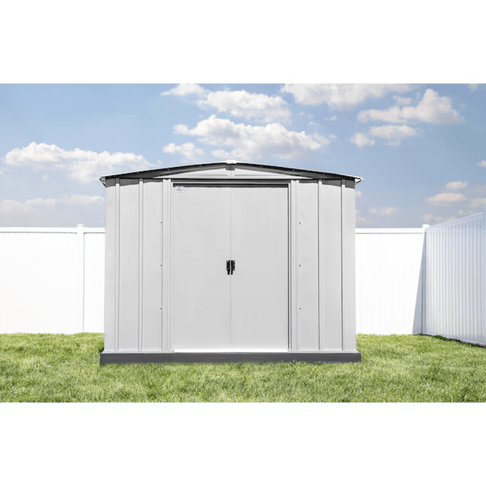 Arrow Newport 8 ft. × 6 ft. Galvanized Metal Storage Shed