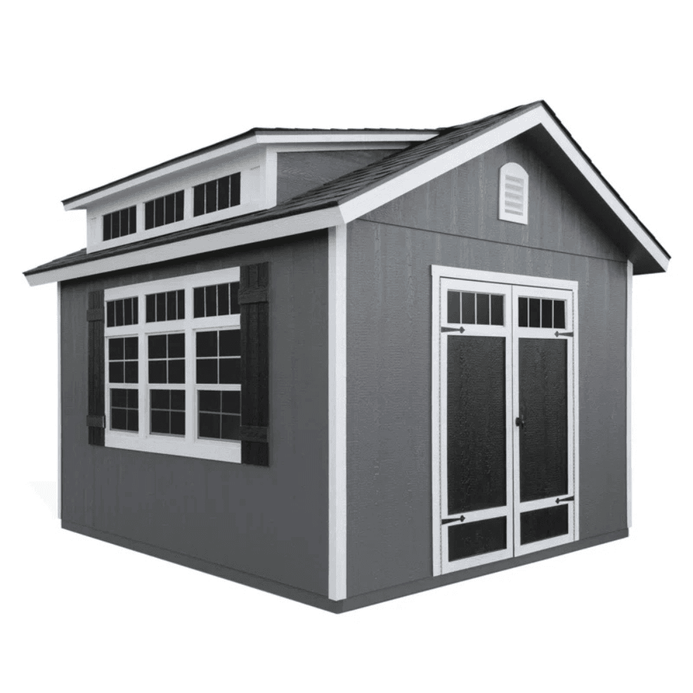 Handy Home Products Windemere 10 ft. × 12 ft. Wood Storage Shed with Floor