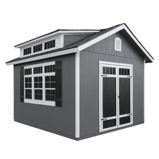 Handy Home Products Windemere 10 ft. × 12 ft. Wood Storage Shed with Floor