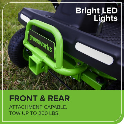 Greenworks 60V 30 in. CrossoverT Riding Lawn Tractor with 4 × 8.0Ah Batteries