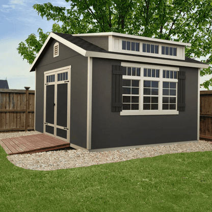 Handy Home Products Windemere 10 ft. × 12 ft. Wood Storage Shed with Floor