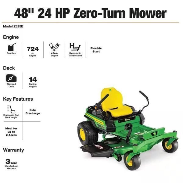 John Deere Z315E 42 in. 20 HP Gas Dual Hydrostatic Zero-Turn Riding Mower