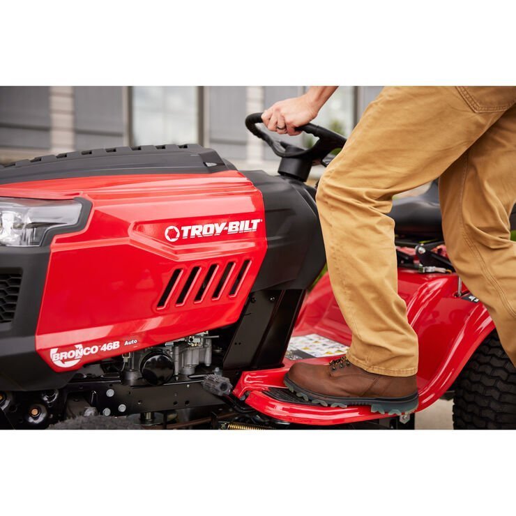 Troy-Bilt Bronco 46″ Gas Riding Lawn Mower with 547cc Engine and AutoDrive Transmission