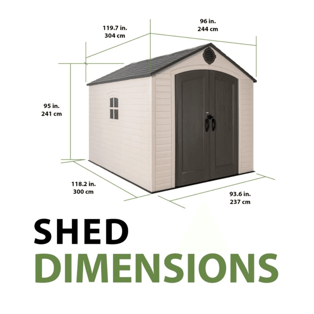 Lifetime 60453 10 ft. × 8 ft. Outdoor Storage Shed