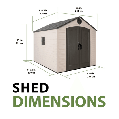 Lifetime 60453 10 ft. × 8 ft. Outdoor Storage Shed