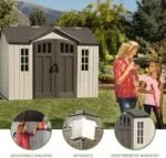 Lifetime 60243 10 ft. × 8 ft. Side-Entry Outdoor Storage Shed