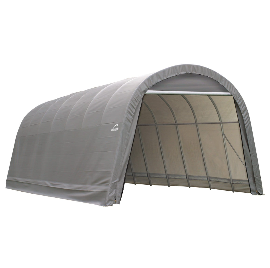 ShelterLogic ShelterCoat 15 ft. × 28 ft. × 12 ft. Round Gray Shelter
