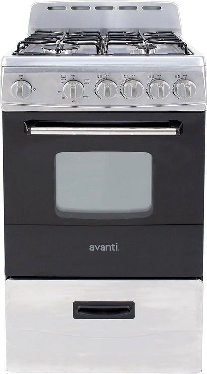 Avanti GR2013CSS 20-Inch Freestanding Gas Range, Stainless Steel