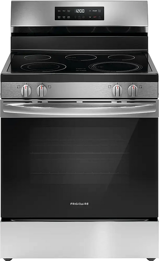 Frigidaire FCRE3062AS 30-inch Freestanding Electric Range with EvenTemp, Stainless Steel