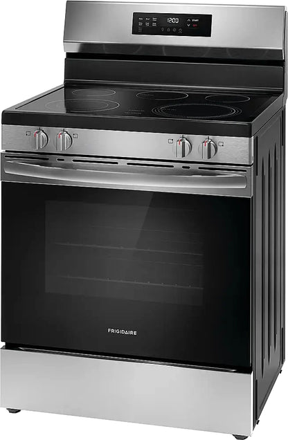 Frigidaire FCRE3062AS 30-inch Freestanding Electric Range with EvenTemp, Stainless Steel
