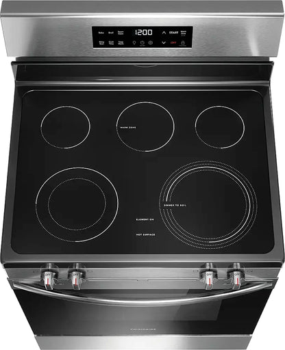Frigidaire FCRE3062AS 30-inch Freestanding Electric Range with EvenTemp, Stainless Steel