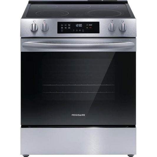 Frigidaire 30″ Front Control Electric Range with EvenTemp – Stainless Steel FCFE3062AS