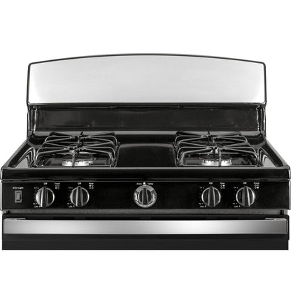 GE 30″ Free-Standing Gas Range with 4 Sealed Burners, Stainless Steel (JGBS30RETSS)
