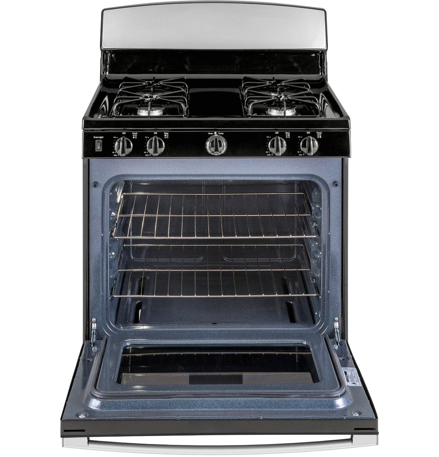 GE 30″ Free-Standing Gas Range with 4 Sealed Burners, Stainless Steel (JGBS30RETSS)