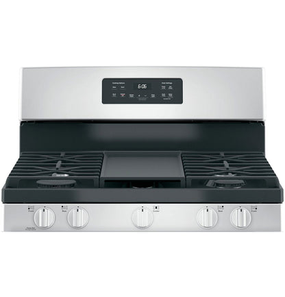 GE 30-Inch Freestanding Gas Range with 4.8 cu. ft. Oven Capacity and Sealed Cooktop Burners