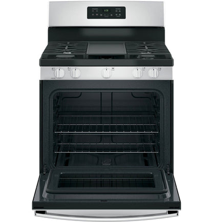 GE 30-Inch Freestanding Gas Range with 4.8 cu. ft. Oven Capacity and Sealed Cooktop Burners