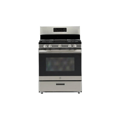 GE 30-Inch Freestanding Gas Range with 4.8 cu. ft. Oven Capacity and Sealed Cooktop Burners