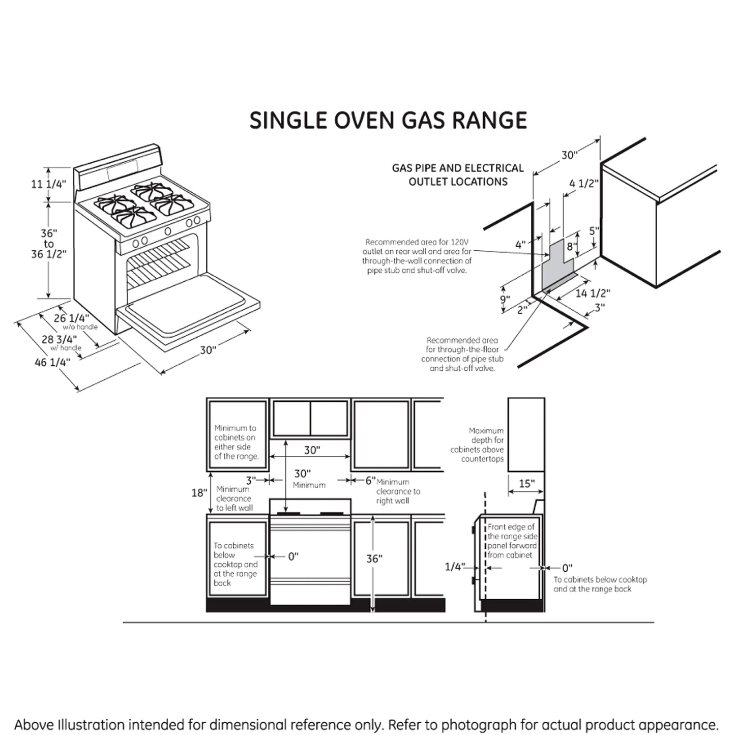 GE 30-Inch Freestanding Gas Range with 4.8 cu. ft. Oven Capacity and Sealed Cooktop Burners